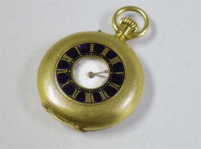 Lot 349 - Gold and Enamel Demi-Hunter Pendant Watch