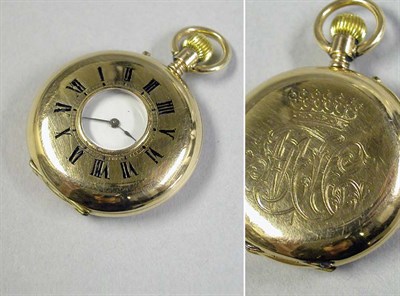 Lot 336 - Gold Demi-Hunter Pendant Watch