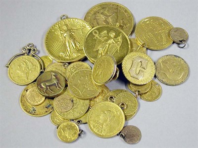 Lot 200 - Group of Assorted Gold Coins and Medals