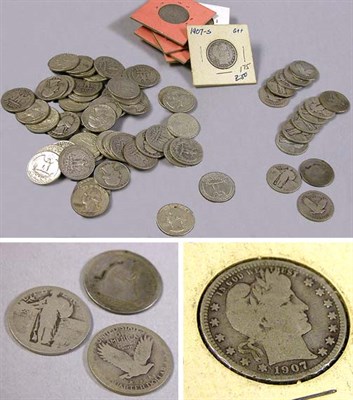Lot 212 - Group of Assorted US Silver Quarters