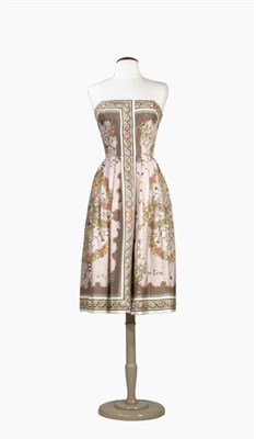 Lot 3456 - Pucci Silk Print Strapless Dress Italian,...