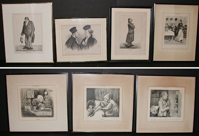 Lot 116 - Honore Daumier LE GOUT; L'OUIE; L'ODORAT; MR....