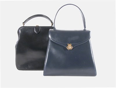 Lot 3688 - Two Nettie Rosenstein Bags The first black...