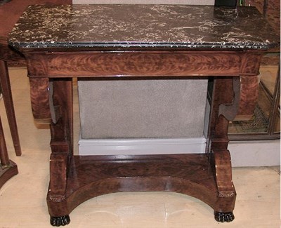 Lot 379 - Late Empire Mahogany Marble Top Console