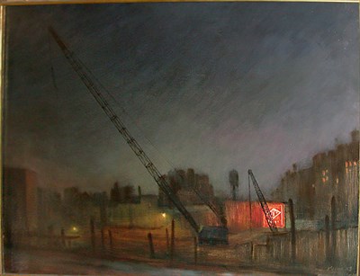 Lot 91 - Stephen Kuzma American, b.1933 NIGHT SCENE...