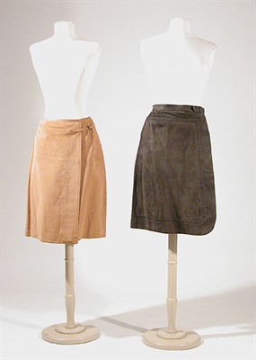 Lot 3572 - Two Hermes Suede Separates French, 1970s...