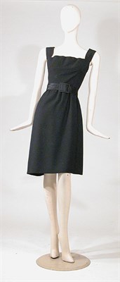 Lot 3504 - Norell Black Wool Crepe Sundress American,...