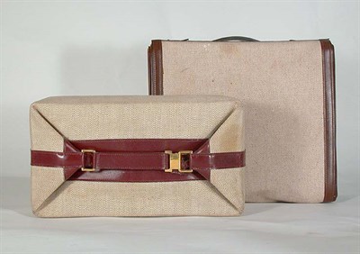 Lot 3736 - Two Hermes Toile H-Canvas Toiletry Bags The...
