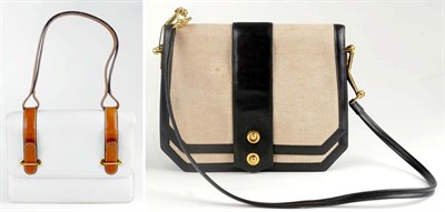 Lot 3730 - Two Hermes Bags The first a white and tan...