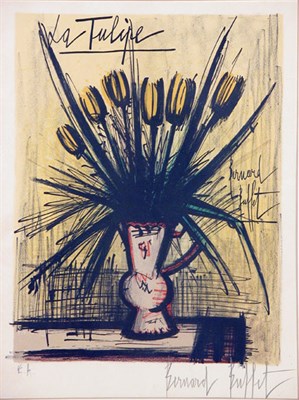 Lot 1190 - Bernard Buffet LA TULIPE (SORLIER 69) Color...