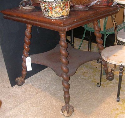 Lot 194 - Victorian Oak Square Center Table