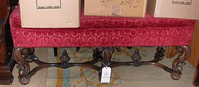 Lot 321 - Baroque Style Walnut Bench