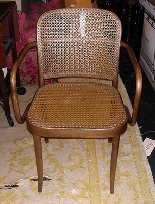 Lot 206 - Set of Four Caned Back Bentwood Armchairs