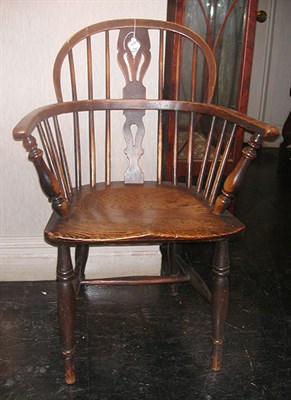 Lot 219 - Pair of Georgian Style Windsor Armchairs;...