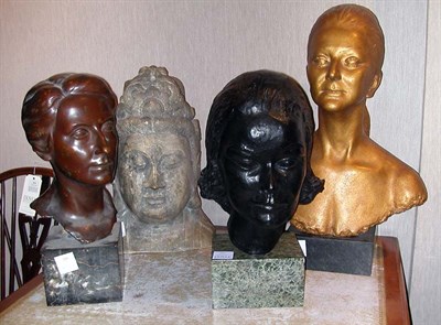 Lot 220 - Miscellaneous Group of Four Composition Heads