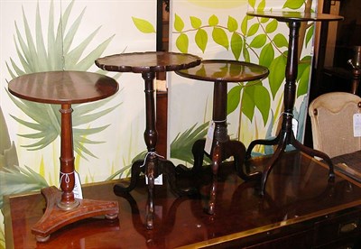 Lot 235 - Four Georgian Style Circular Candlestands