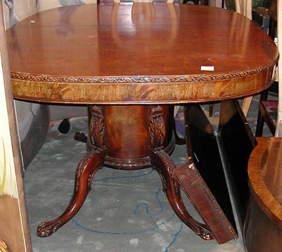 Lot 243 - Georgian Style Oval Pedestal Dining Table with...