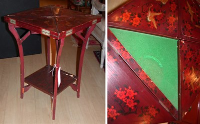 Lot 333 - Asian Lacquered Handkerchief Table