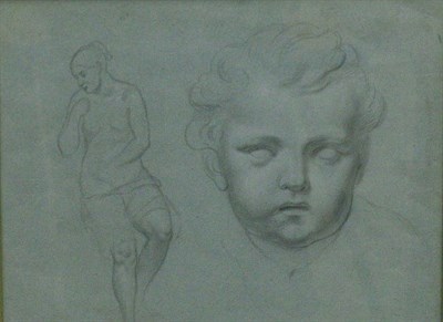 Lot 34 - French School 19th Century STUDY OF A CHILD'S...