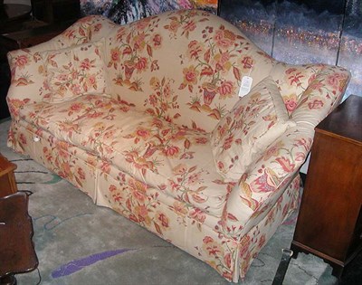 Lot 262 - Upholstered Camel Back Sofa Contemporary