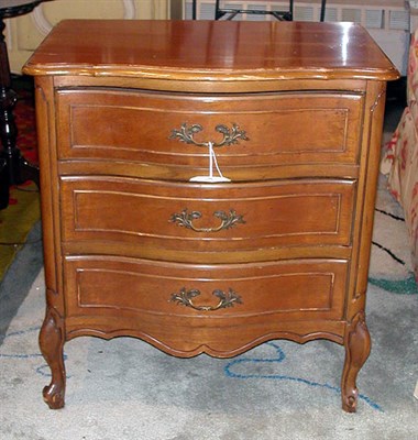 Lot 270 - Provincial Louis XV Style Fruitwood Bedside...