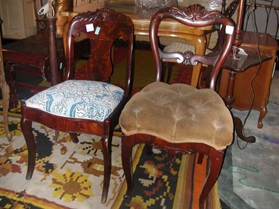 Lot 271 - Three Victorian Walnut Side Chairs