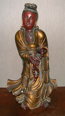 Lot 274 - Asian Lacquered Figure of a Deity