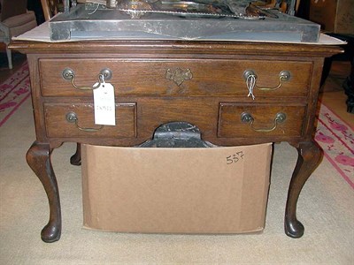 Lot 346 - Provincial Georgian Style Oak Lowboy