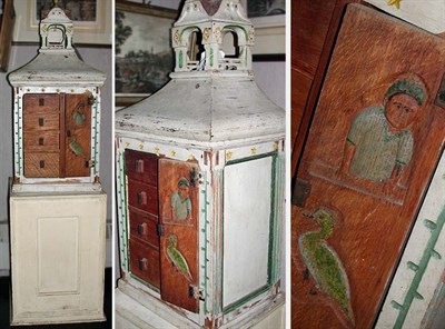 Lot 276 - Asian Painted and Decorated Cabinet on Stand