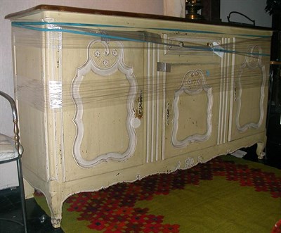 Lot 280 - Provincial Louis XV Style Painted Sideboard...