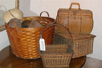 Lot 282 - Miscellaneous Group of Ten Wicker Baskets