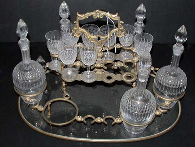 Lot 362 - Baccarat Style Crystal Cordial Set