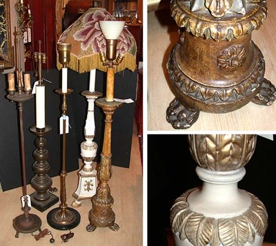 Lot 363 - Miscellaneous Group of Candlestick Floor Lamps