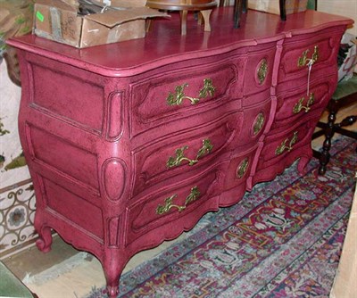 Lot 373 - Provincial Louis XV Style Painted Commode