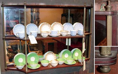 Lot 389 - Regency Style Mahogany and Brass Hanging Shelf