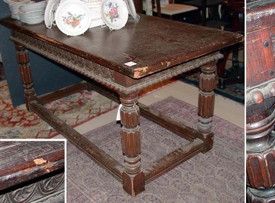 Lot 438 - Jacobean Style Oak Library Table
