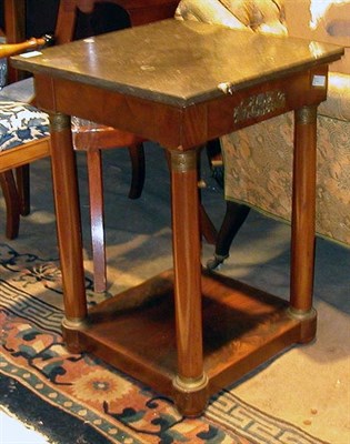 Lot 456 - Empire Style Marble Top Mahogany Side Table