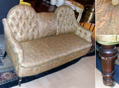 Lot 460 - Victorian Walnut Upholstered Sofa