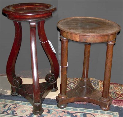 Lot 470 - Two Mahogany Circular Stands