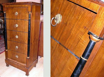 Lot 258 - Biedermeier Ebonized Fruitwood Cabinet