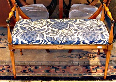 Lot 472 - Neoclassical Style Fruitwood Window Bench