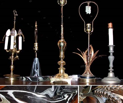 Lot 475 - Miscellaneous Group of Five Lamps