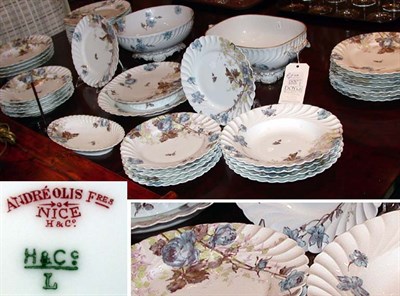 Lot 488 - Limoges Floral Decorated Porcelain Partial...
