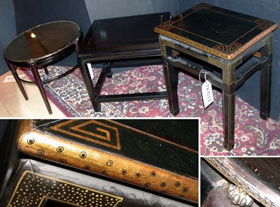 Lot 493 - Miscellaneous Group of Three Black Painted Low...