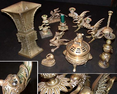 Lot 426 - Miscellaneous Group of Ten Gilt-Metal Decorations