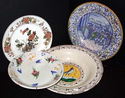 Lot 500 - Four Majolica Style Plates