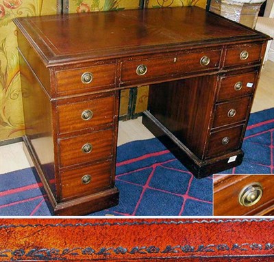 Lot 501 - Georgian Style Mahogany Double-Pedestal Desk