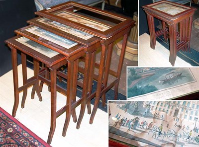 Lot 503 - Nest of Four Georgian Style Mahogany Tables