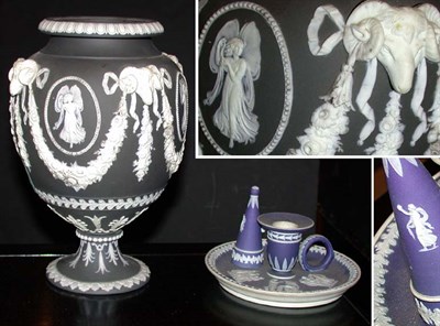 Lot 429 - Wedgwood Urn and Chamberstick