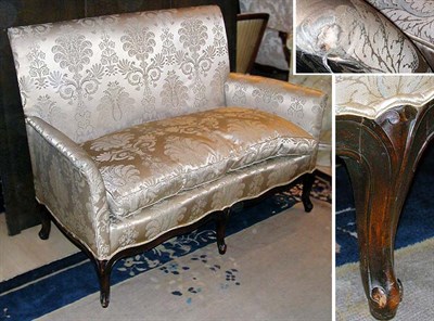 Lot 515 - Provincial Louis XV Style Walnut Settee